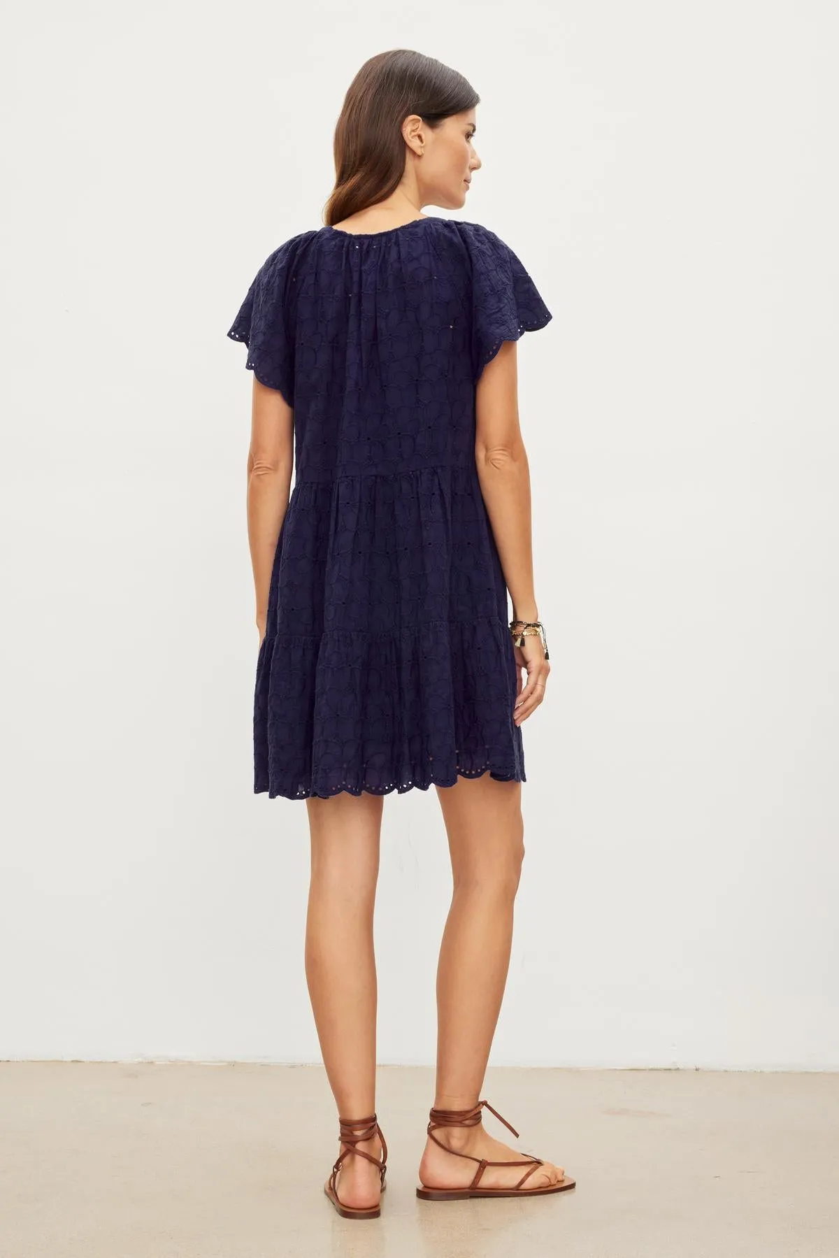 WYNETTE EMBROIDERED DRESS - VELVET