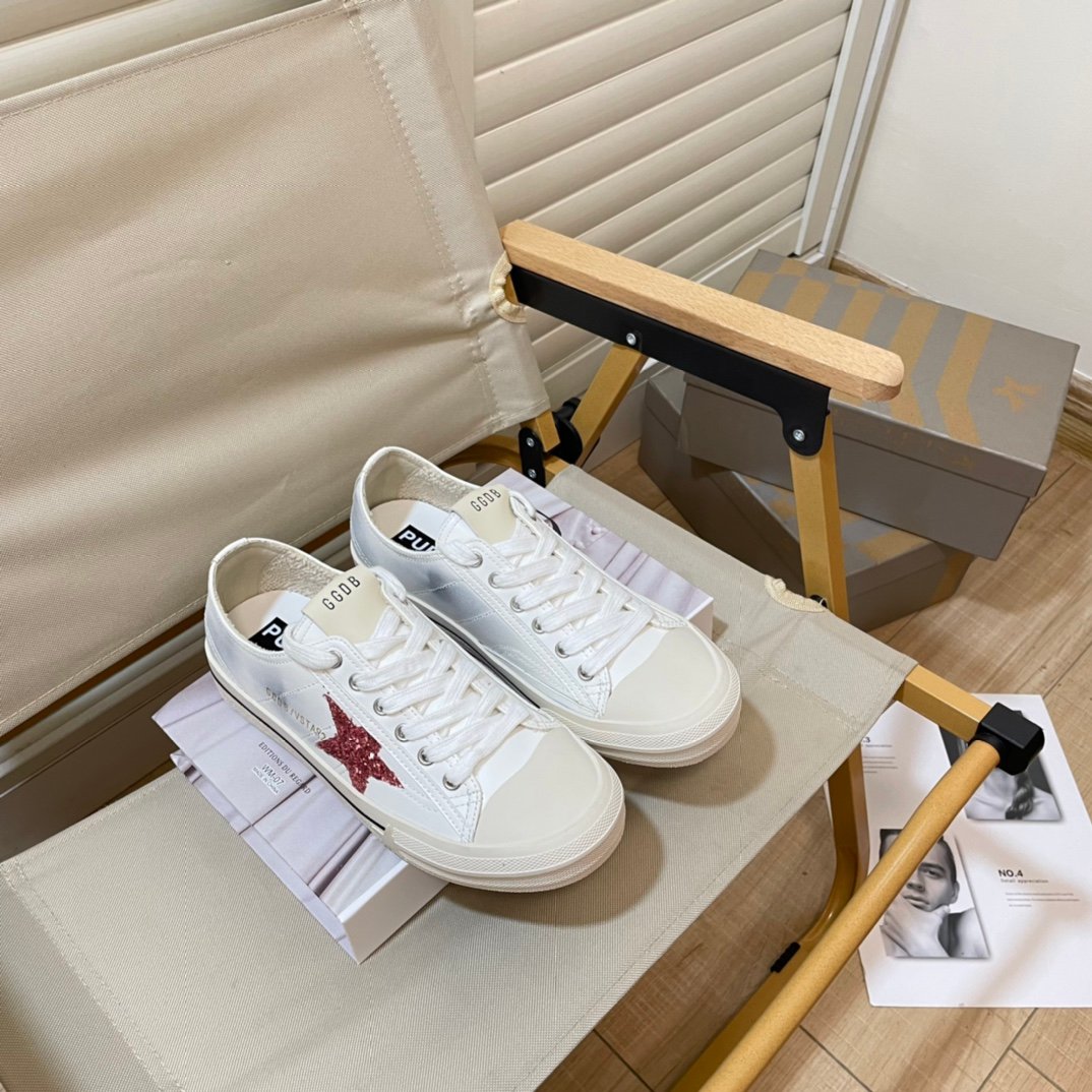 White Ball Star Strap Sneakers Adult Vintage Distressed Leather Dirty Casual Street Flat Shoes For Men Women - Image 3