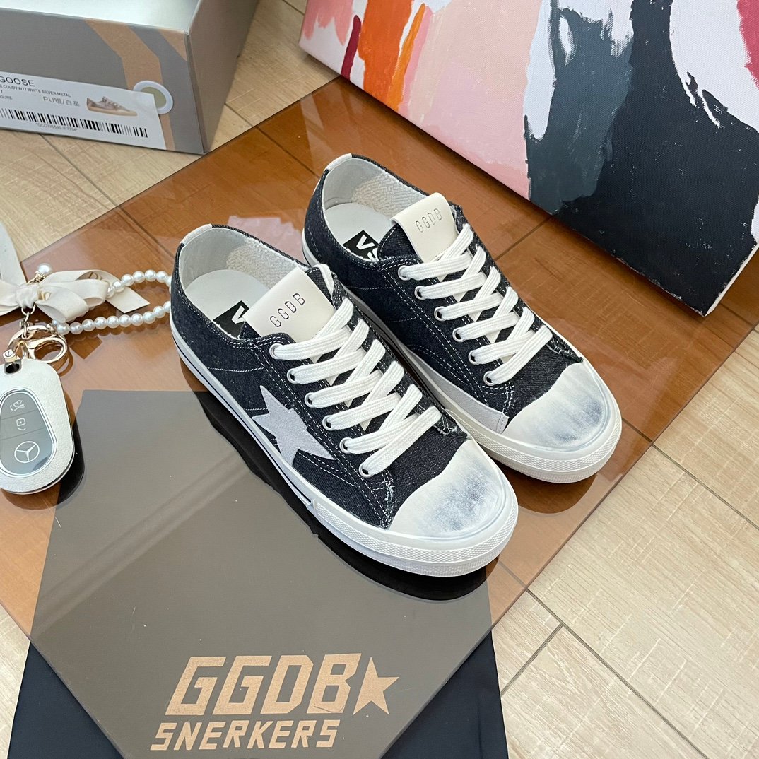 White Ball Star Strap Sneakers Adult Vintage Distressed Leather Dirty Casual Street Flat Shoes For Men Women - Image 3