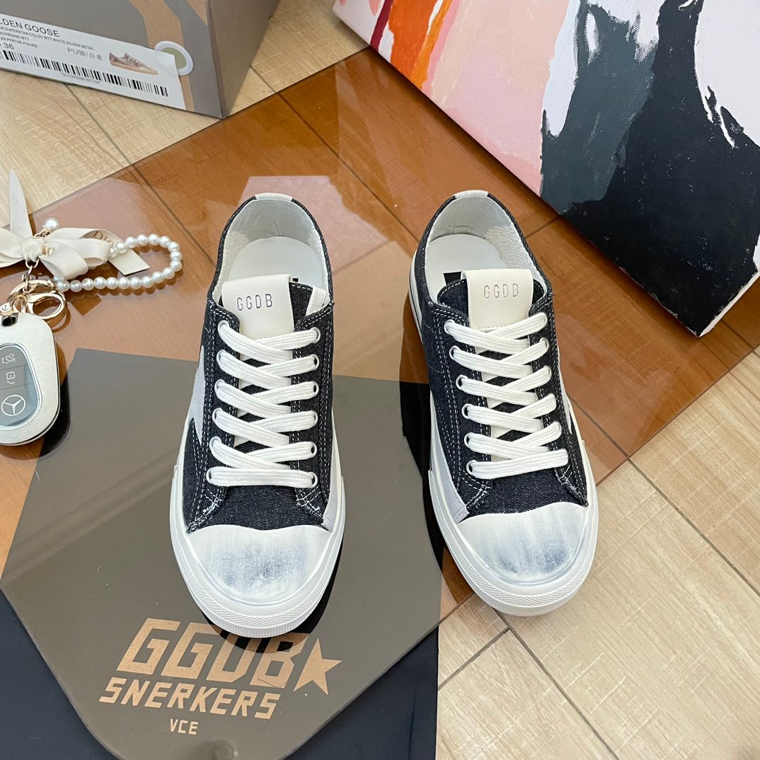 White Ball Star Strap Sneakers Adult Vintage Distressed Leather Dirty Casual Street Flat Shoes For Men Women - Image 8