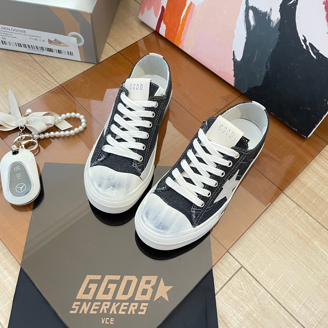 White Ball Star Strap Sneakers Adult Vintage Distressed Leather Dirty Casual Street Flat Shoes For Men Women - Image 9