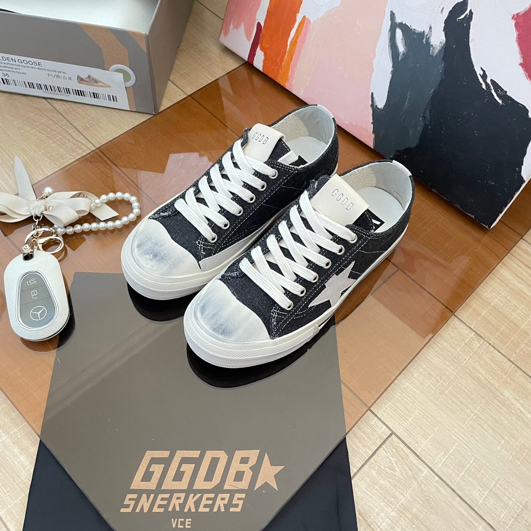 White Ball Star Strap Sneakers Adult Vintage Distressed Leather Dirty Casual Street Flat Shoes For Men Women - Image 10