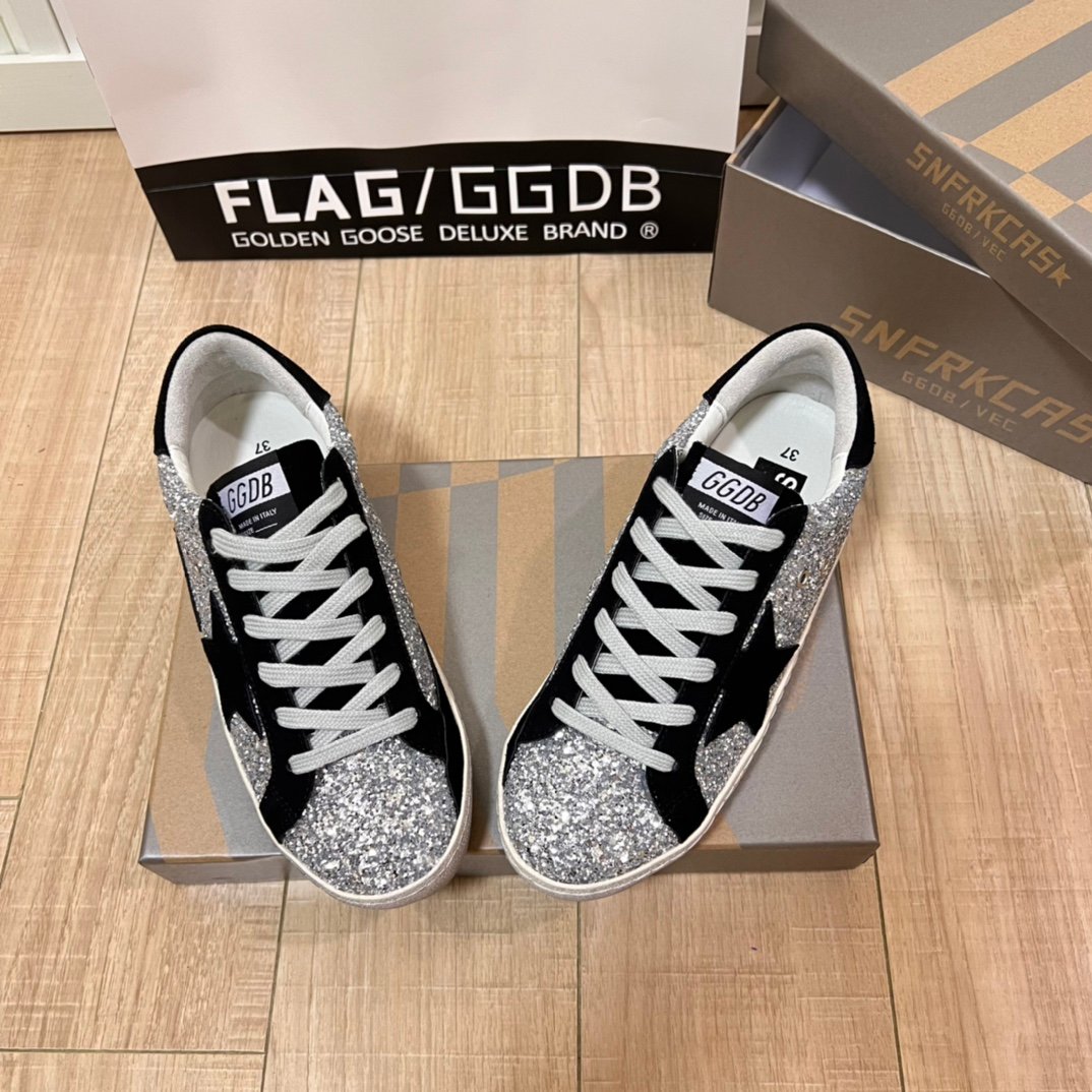 White Ball Star Strap Sneakers Adult Vintage Distressed Leather Dirty Casual Street Flat Shoes For Men Women - Image 4