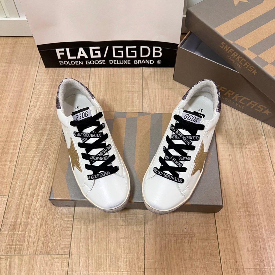 White Ball Star Strap Sneakers Adult Vintage Distressed Leather Dirty Casual Street Flat Shoes For Men Women - Image 3