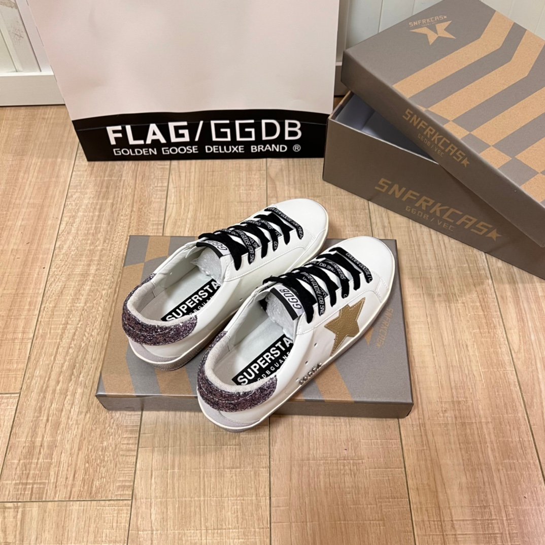 White Ball Star Strap Sneakers Adult Vintage Distressed Leather Dirty Casual Street Flat Shoes For Men Women - Image 4