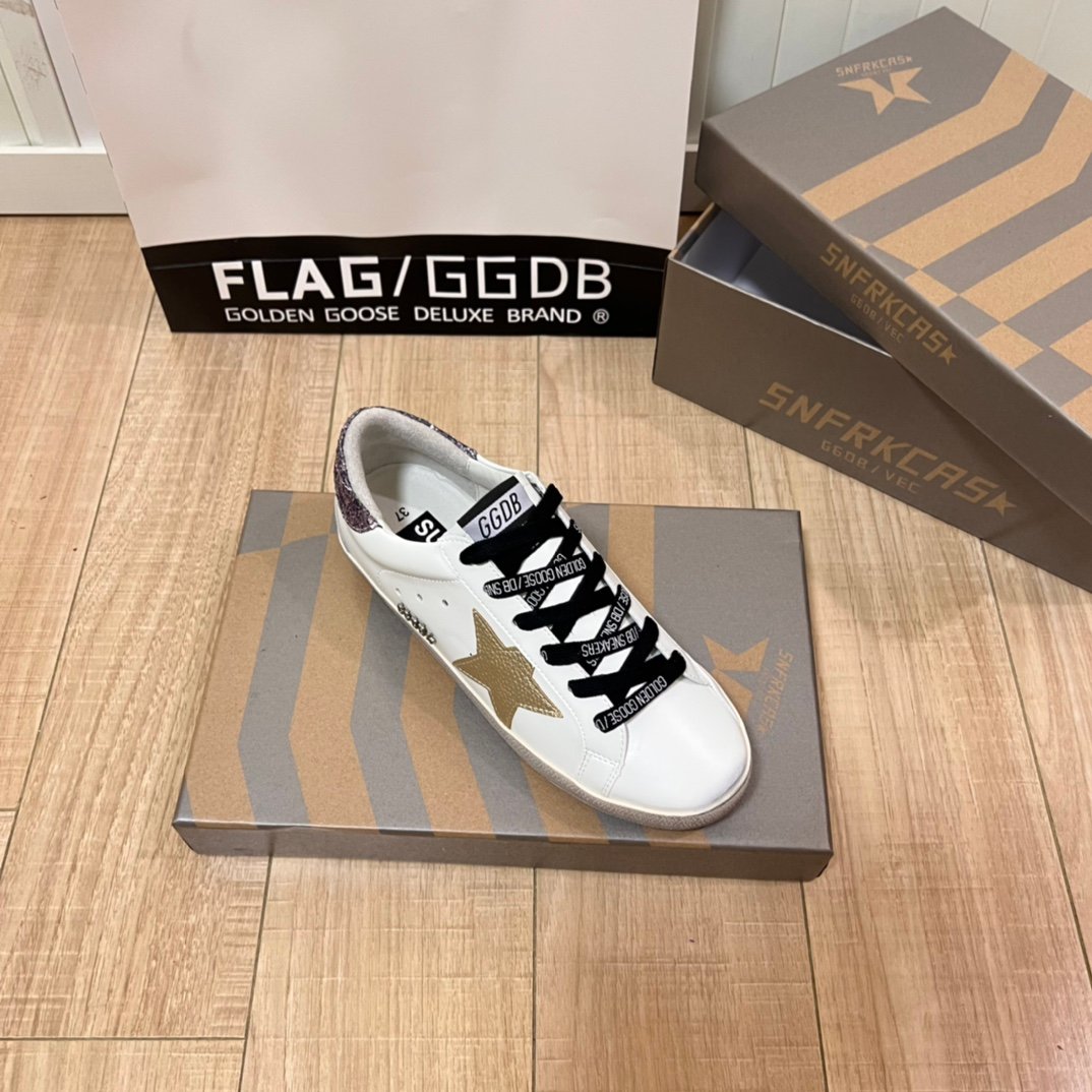 White Ball Star Strap Sneakers Adult Vintage Distressed Leather Dirty Casual Street Flat Shoes For Men Women - Image 6