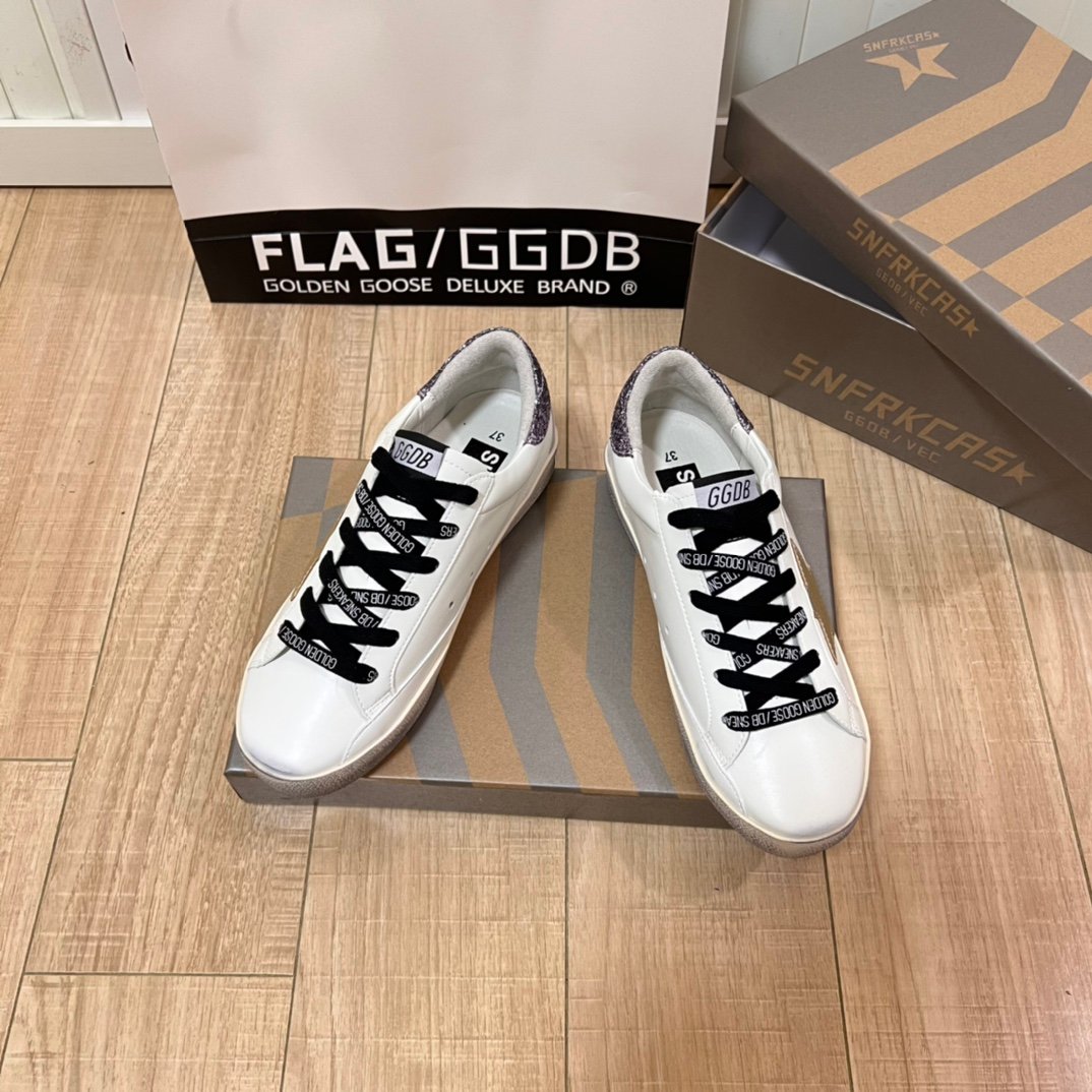 White Ball Star Strap Sneakers Adult Vintage Distressed Leather Dirty Casual Street Flat Shoes For Men Women - Image 10