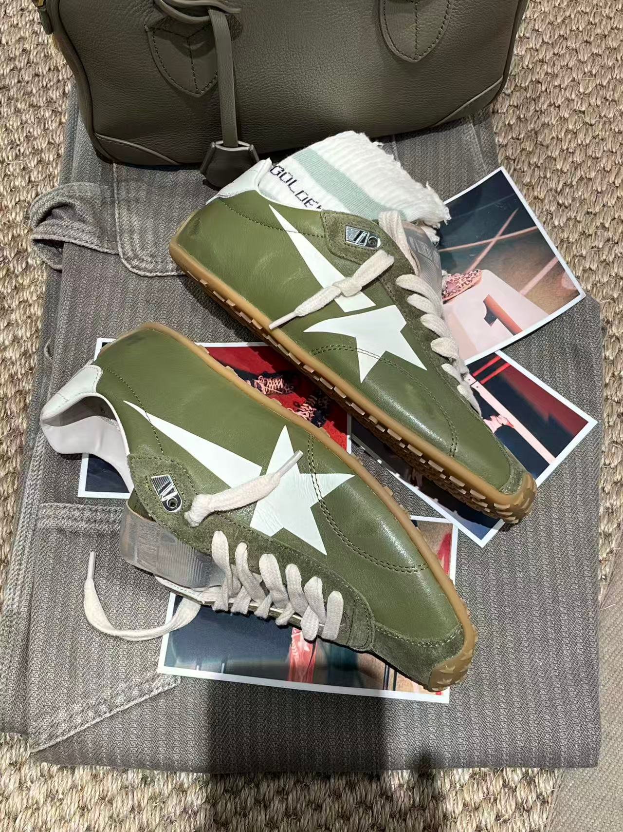 White Ball Star Strap Sneakers Adult Vintage Distressed Leather Dirty Casual Street Flat Shoes For Men Women - Image 2