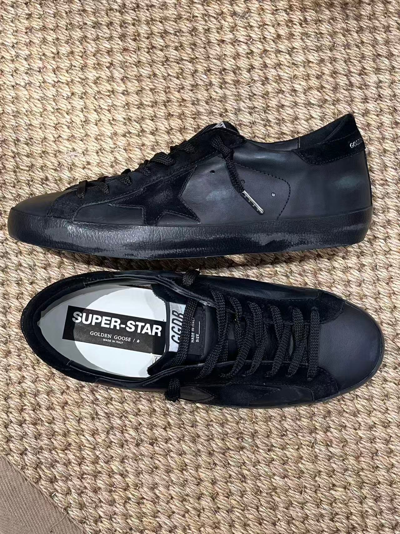 White Ball Star Strap Sneakers Adult Vintage Distressed Leather Dirty Casual Street Flat Shoes For Men Women