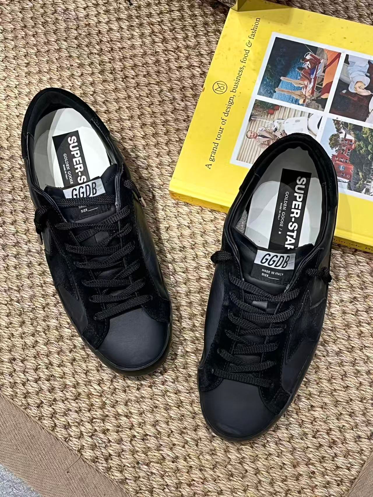 White Ball Star Strap Sneakers Adult Vintage Distressed Leather Dirty Casual Street Flat Shoes For Men Women - Image 7