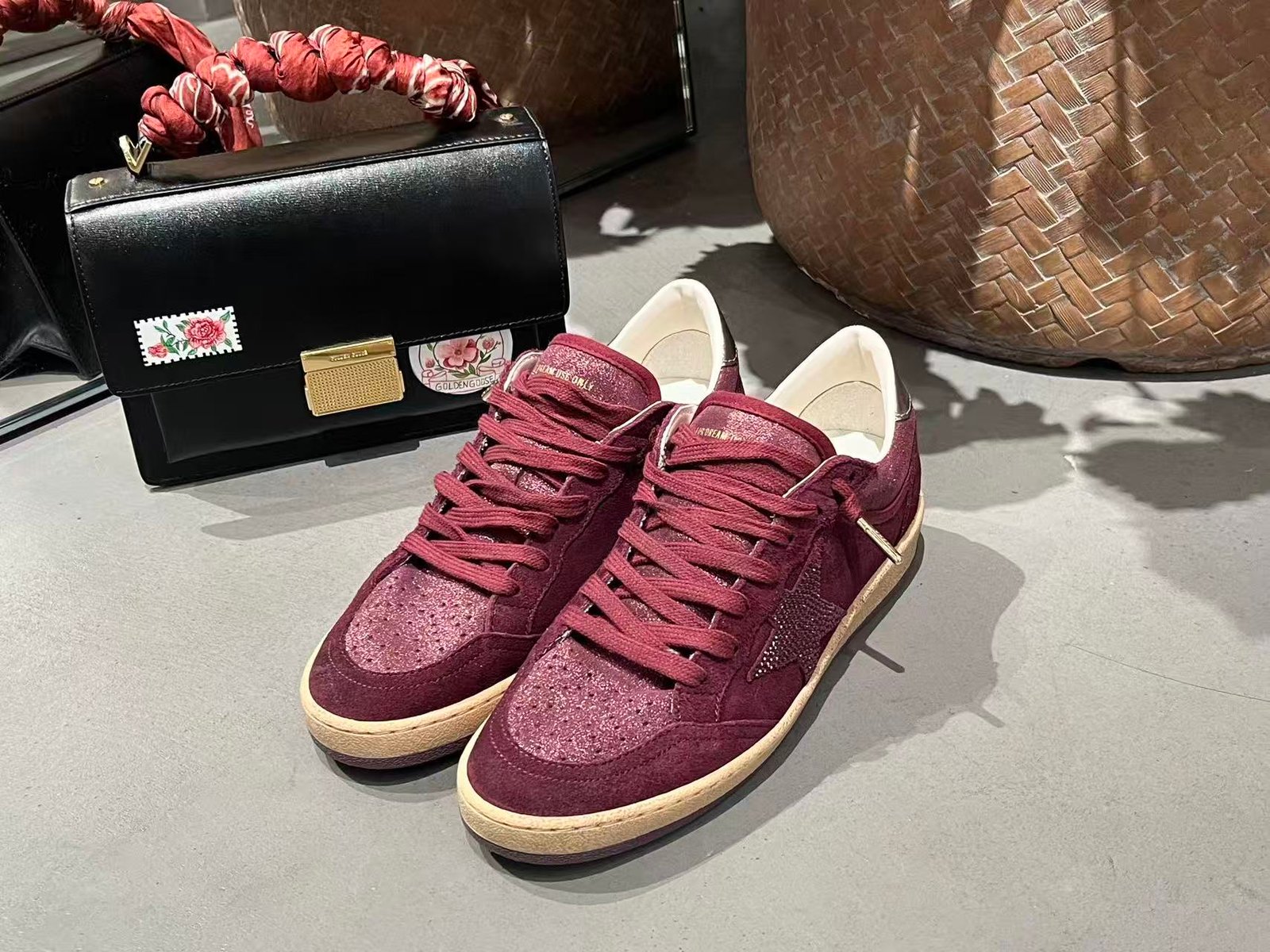 White Ball Star Strap Sneakers Adult Vintage Distressed Leather Dirty Casual Street Flat Shoes For Men Women - Image 5