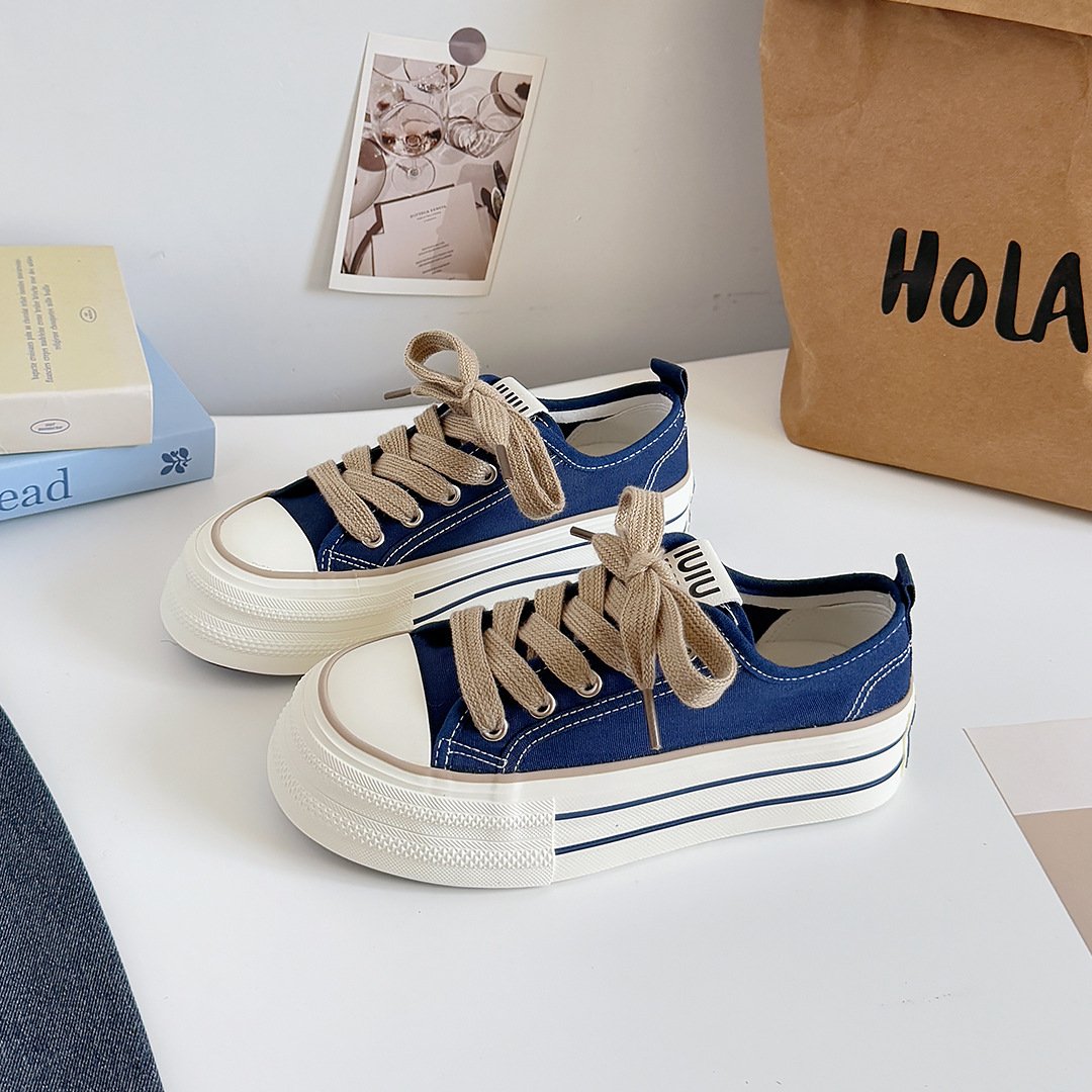 Distressed Star Vintage Leather Sneakers/BL-7 - Image 2