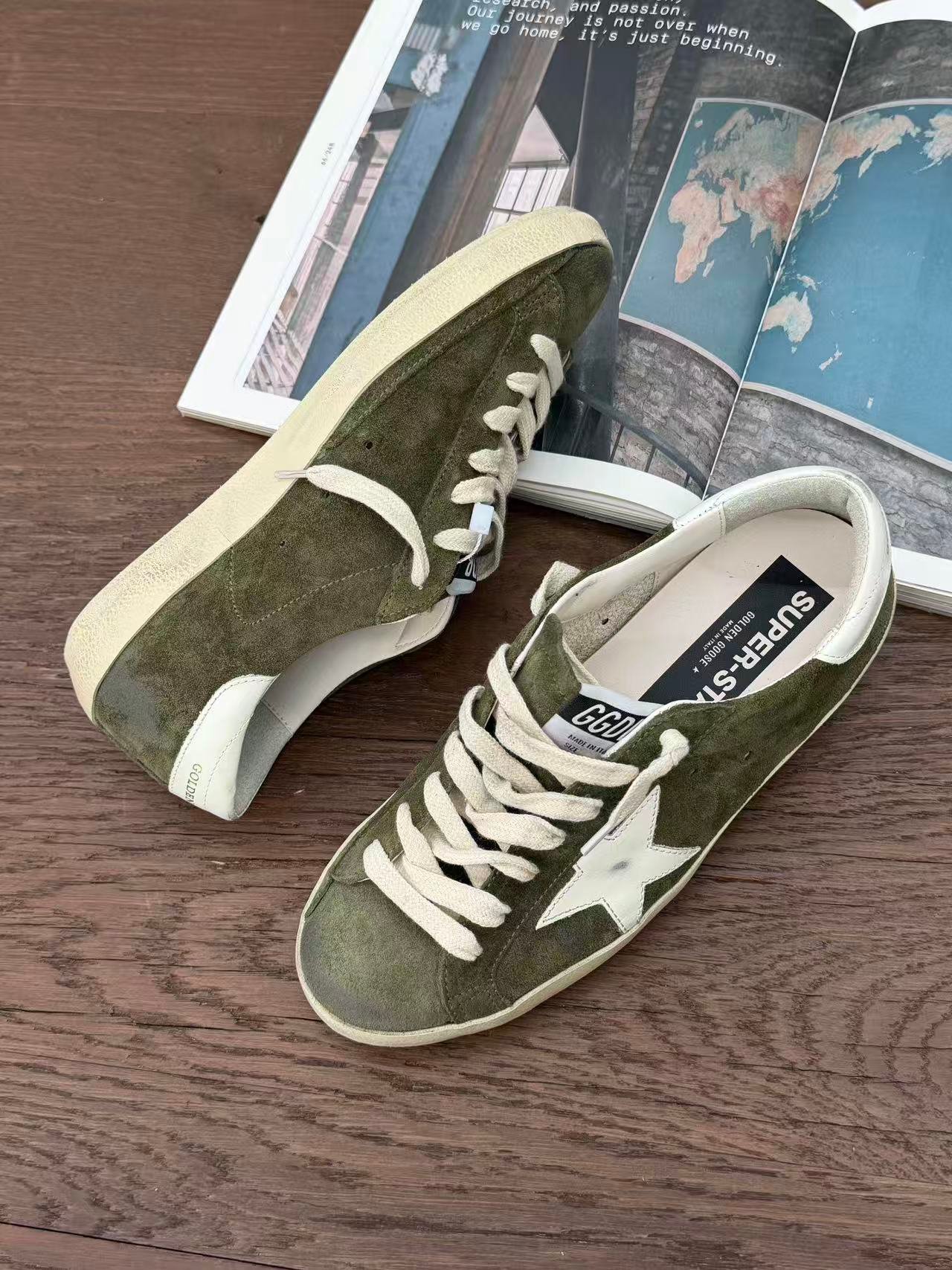 White Ball Star Strap Sneakers Adult Vintage Distressed Leather Dirty Casual Street Flat Shoes For Men Women - Image 5