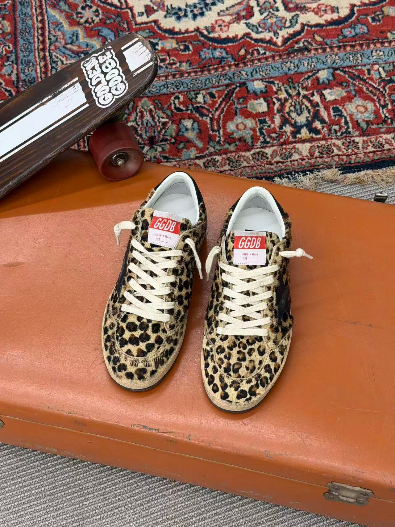 White Ball Star Strap Sneakers Adult Vintage Distressed Leather Dirty Casual Street Flat Shoes For Men Women - Image 5
