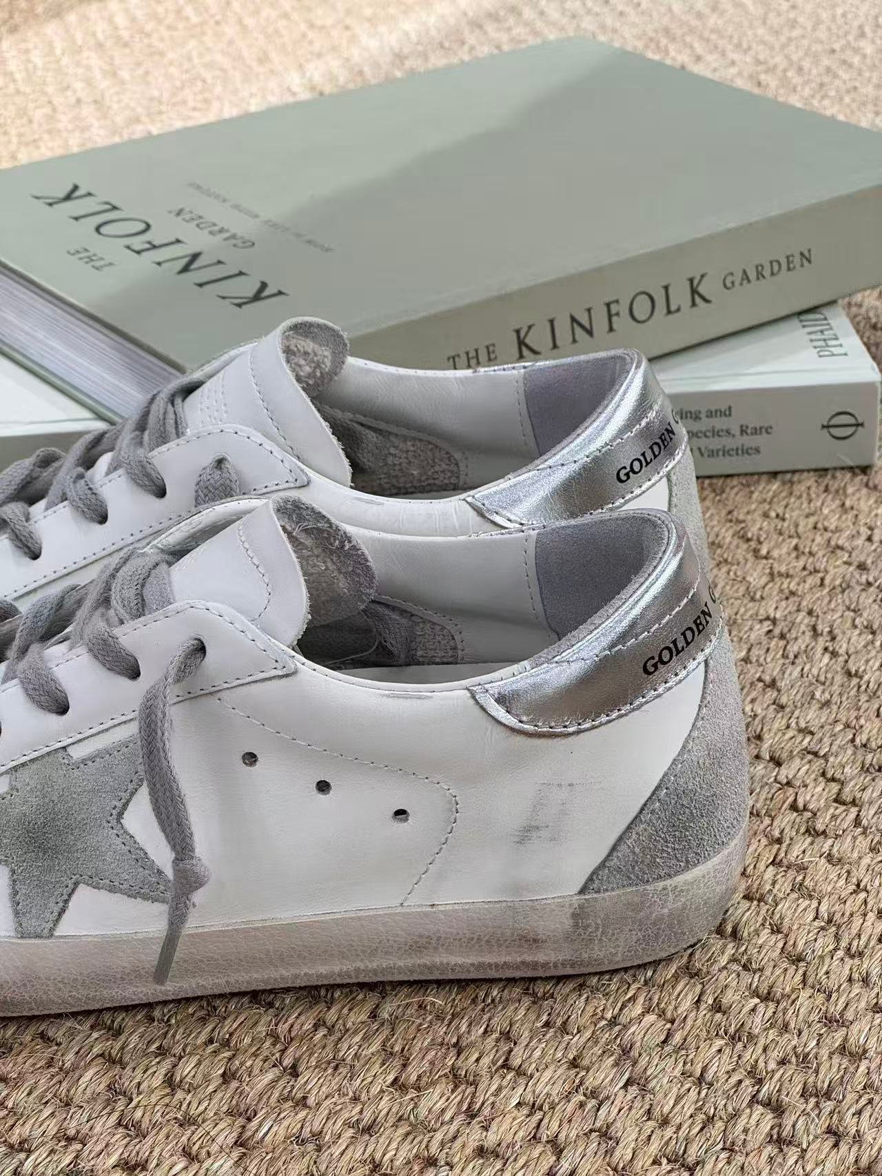 White Ball Star Strap Sneakers Adult Vintage Distressed Leather Dirty Casual Street Flat Shoes For Men Women - Image 5