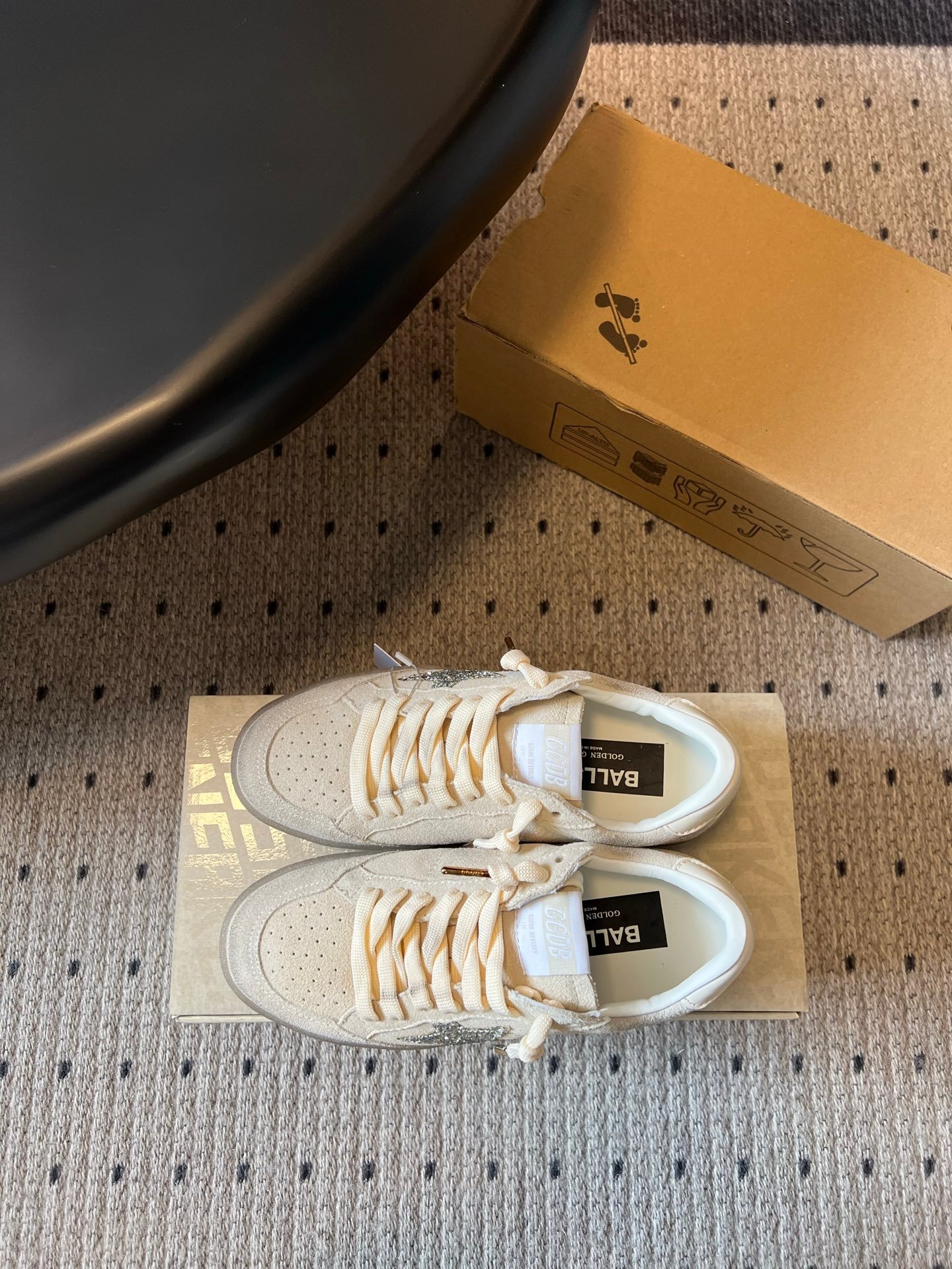 White Ball Star Strap Sneakers Adult Vintage Distressed Leather Dirty Casual Street Flat Shoes For Men Women - Image 8