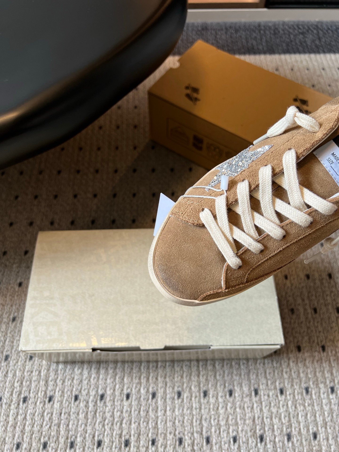 White Ball Star Strap Sneakers Adult Vintage Distressed Leather Dirty Casual Street Flat Shoes For Men Women - Image 7