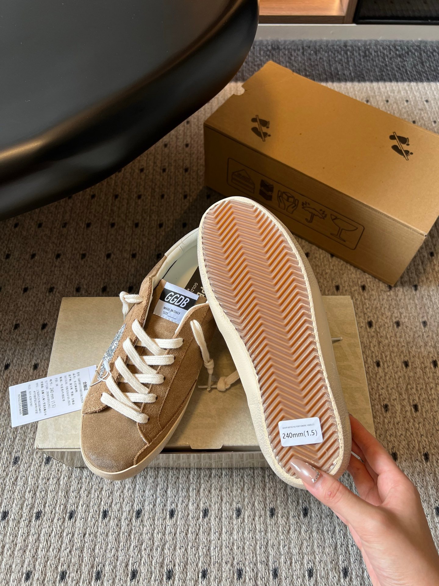 White Ball Star Strap Sneakers Adult Vintage Distressed Leather Dirty Casual Street Flat Shoes For Men Women - Image 9
