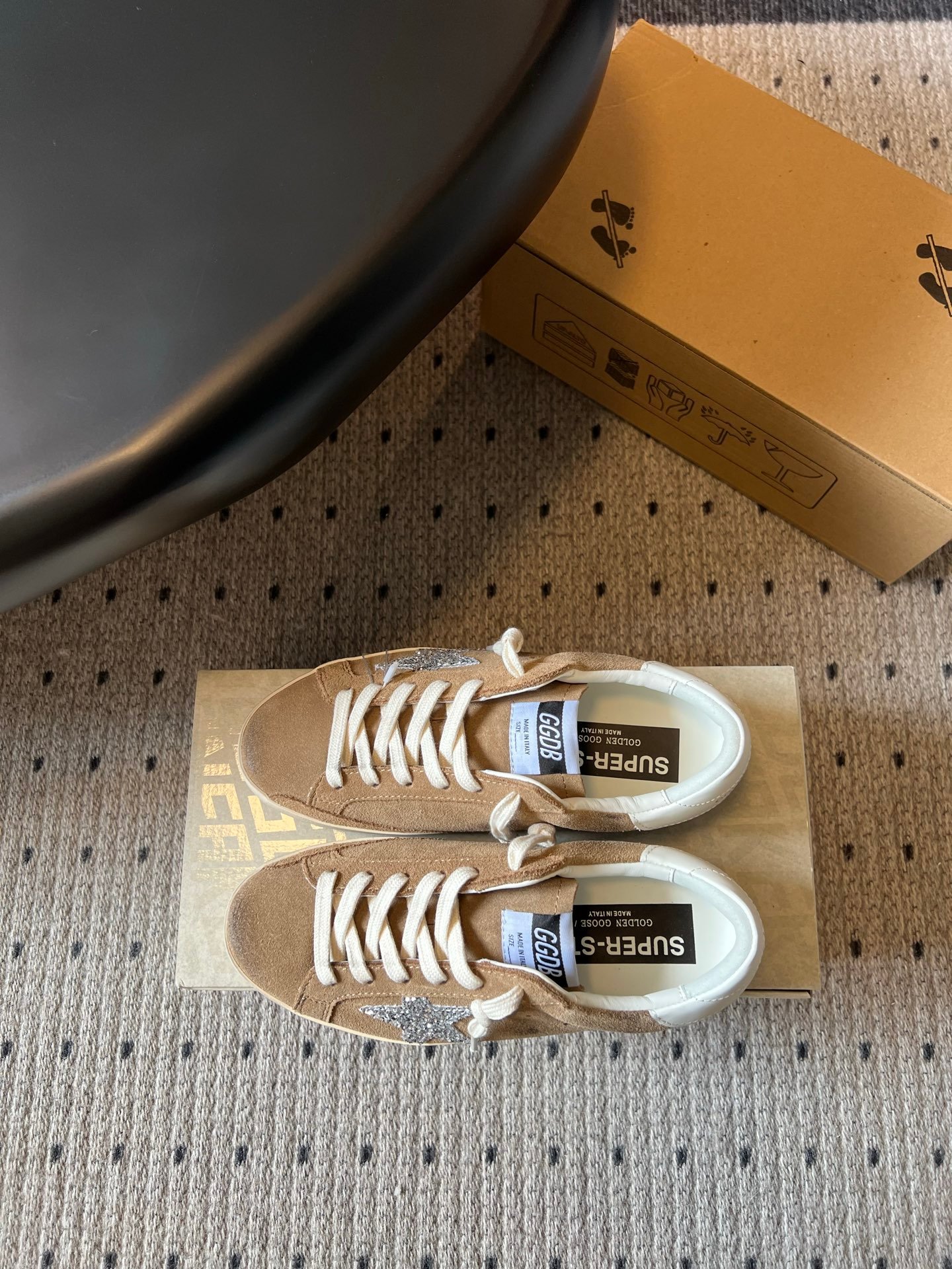 White Ball Star Strap Sneakers Adult Vintage Distressed Leather Dirty Casual Street Flat Shoes For Men Women - Image 10