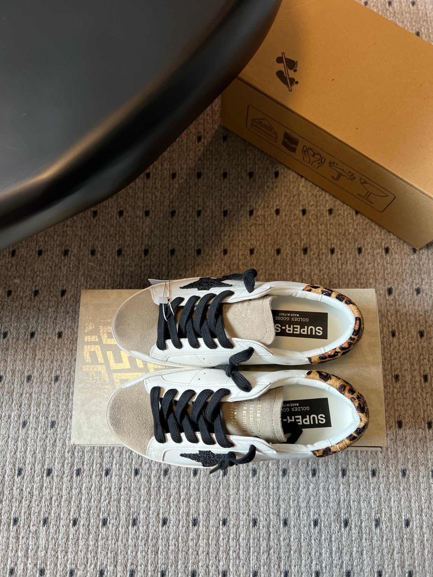 White Ball Star Strap Sneakers Adult Vintage Distressed Leather Dirty Casual Street Flat Shoes For Men Women - Image 7