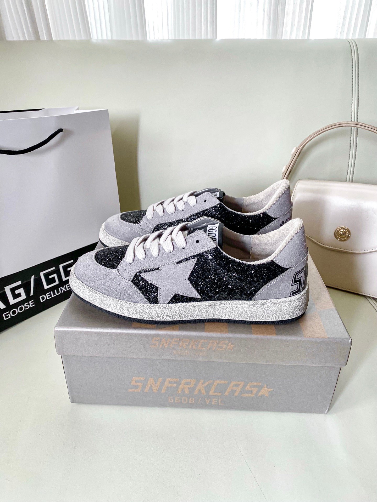 White Ball Star Strap Sneakers Adult Vintage Distressed Leather Dirty Casual Street Flat Shoes For Men Women - Image 6