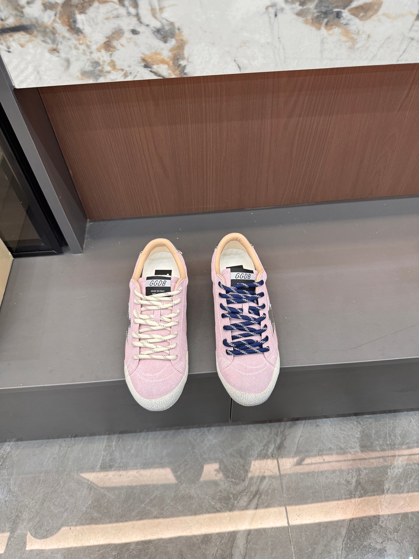 White Ball Star Strap Sneakers Adult Vintage Distressed Leather Dirty Casual Street Flat Shoes For Men Women - Image 6