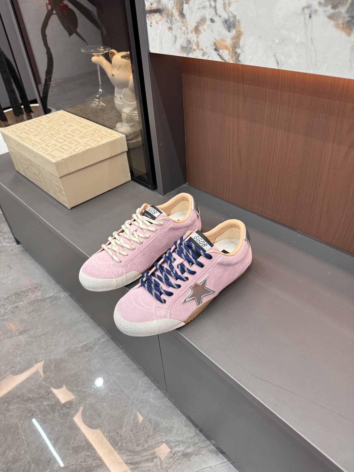 White Ball Star Strap Sneakers Adult Vintage Distressed Leather Dirty Casual Street Flat Shoes For Men Women - Image 9