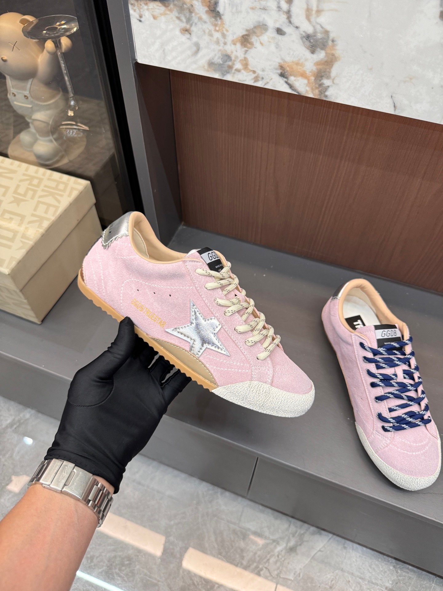 White Ball Star Strap Sneakers Adult Vintage Distressed Leather Dirty Casual Street Flat Shoes For Men Women - Image 10